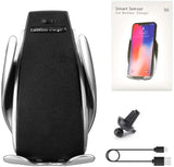 Carregador Veicular por Indução com Movimento Automático Suporte Qi Smart Sensor Wireless Charger S5