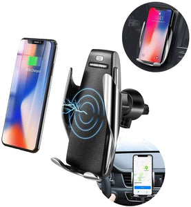 Carregador Veicular por Indução com Movimento Automático Suporte Qi Smart Sensor Wireless Charger S5